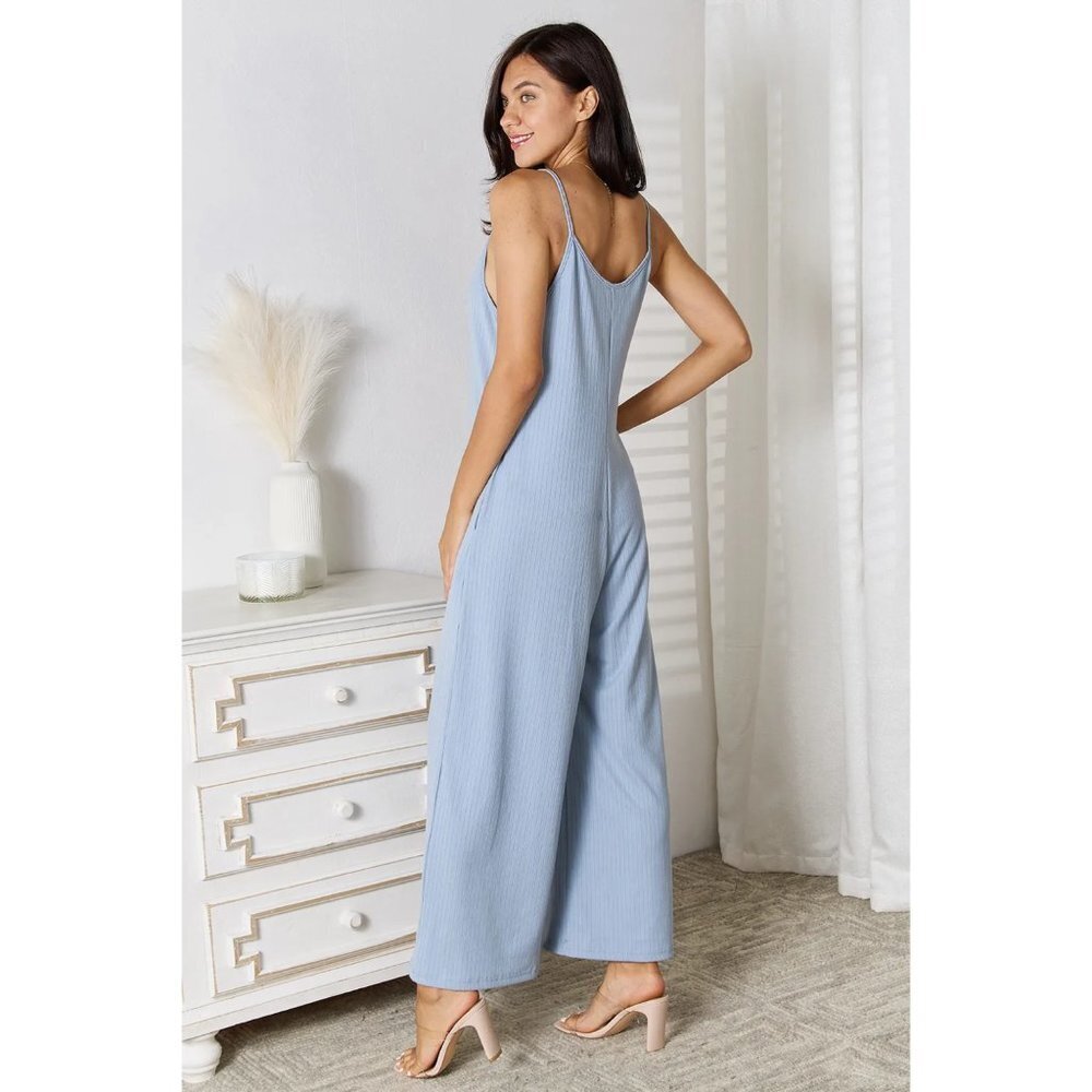 Basic Bae Full Size Spaghetti Strap V-Neck Jumpsu… - image 6